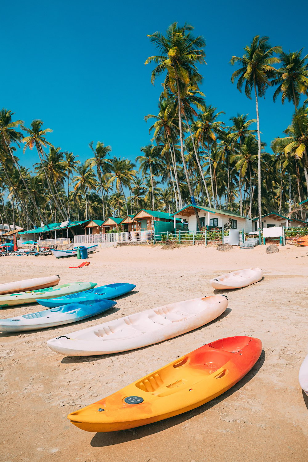 Canacona, Goa, India. Canoe Kayak For Rent Parked On Famous Palolem Beach AdobeStock_344892299-1