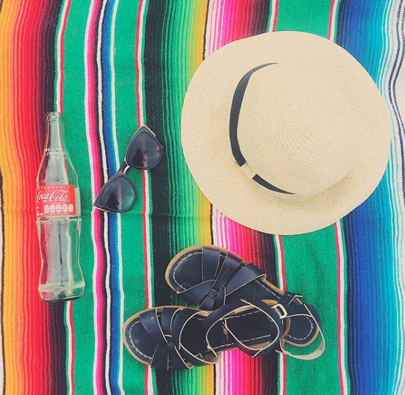 Colorful woven blankets
