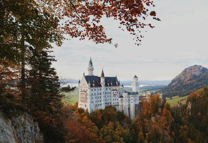 Neuschwanstein Castle in the fall