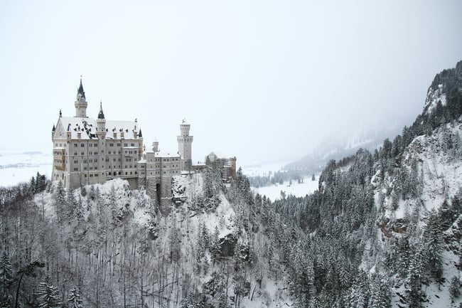 Neuschwanstein Castle in the winter